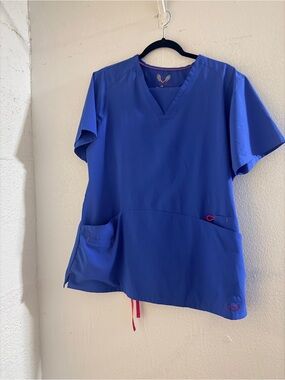 Smitten Royal Blue Scrub Set